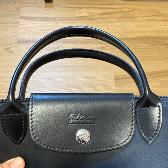 Small longchamp le pliage heavy nylon bag - black - Picture 4 of 12